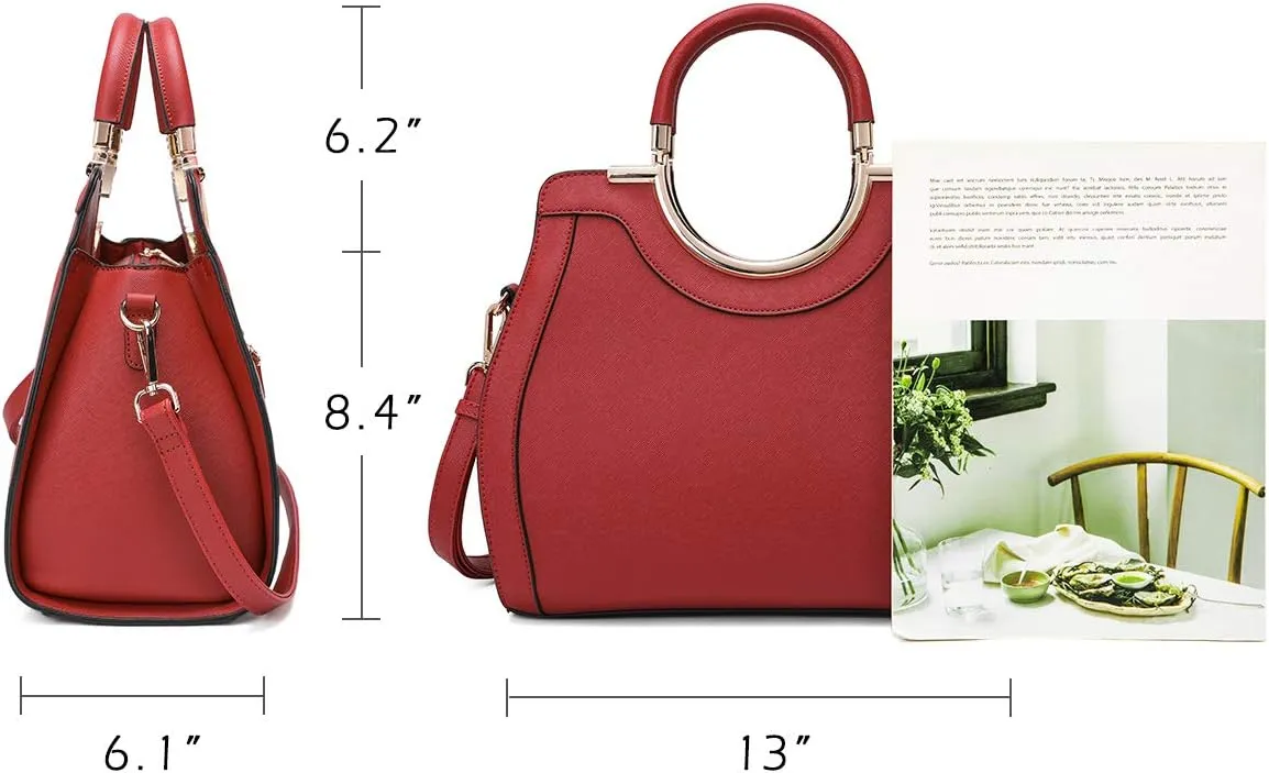 LJOSEIND Women’s Handbags Designer Purses Satchel Totes Structured Shoulder Bags
