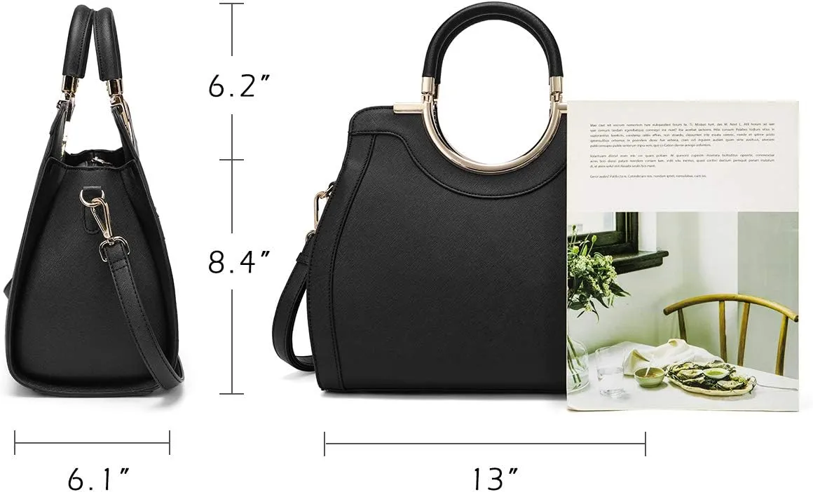 LJOSEIND Women’s Handbags Designer Purses Satchel Totes Structured Shoulder Bags