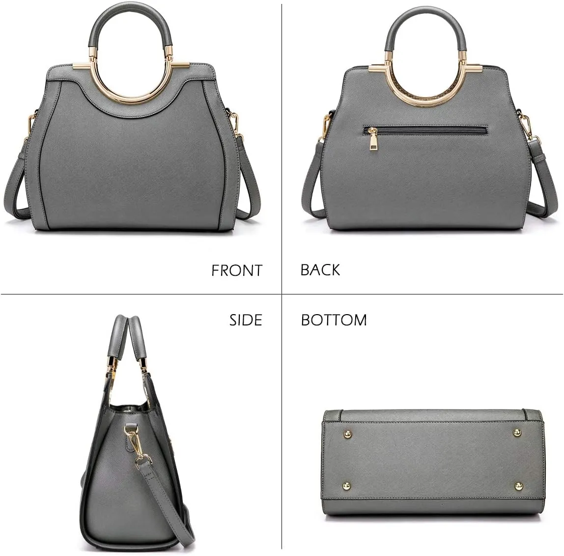 LJOSEIND Women’s Handbags Designer Purses Satchel Totes Structured Shoulder Bags