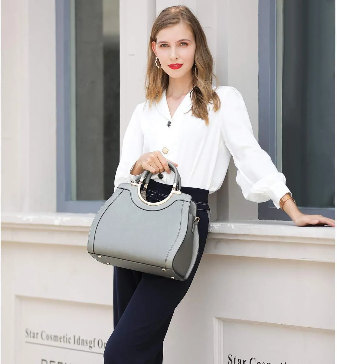 LJOSEIND Women’s Handbags Designer Purses Satchel Totes Structured Shoulder Bags