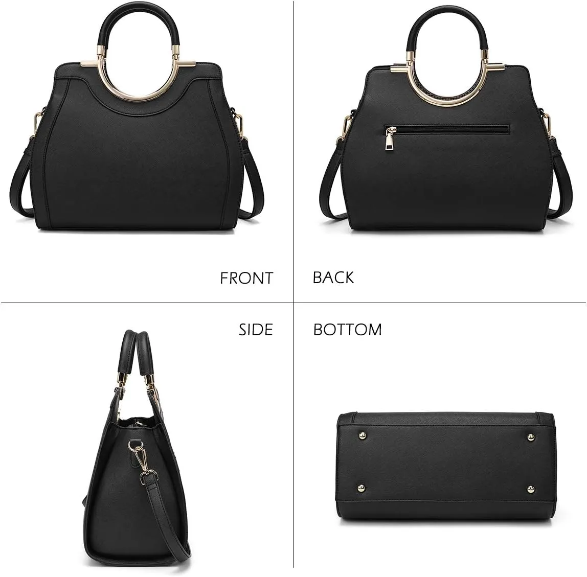 LJOSEIND Women’s Handbags Designer Purses Satchel Totes Structured Shoulder Bags