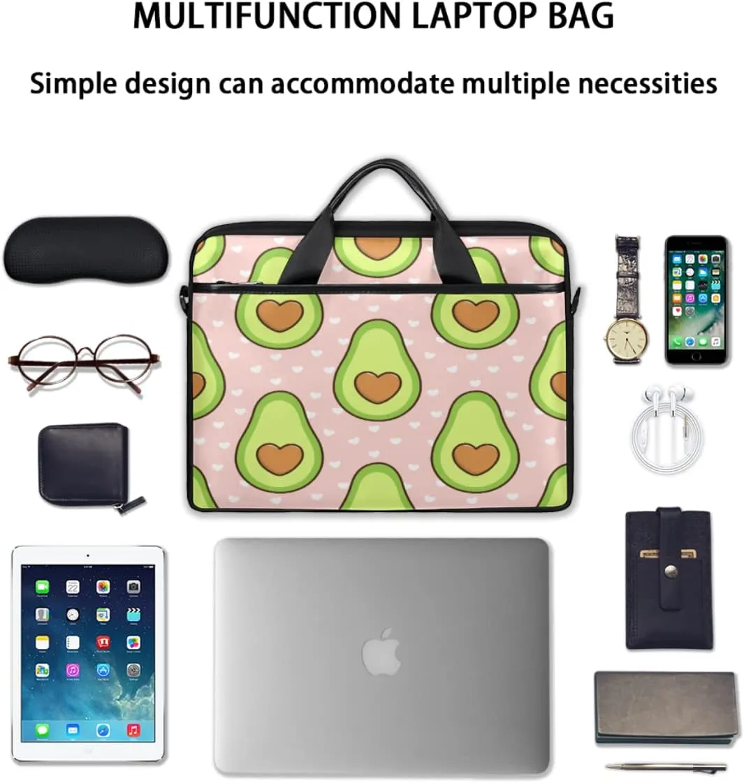 Love Letters Laptop Shoulder Messenger Bag Waterproof Laptop Briefcase Handle Padded Strap