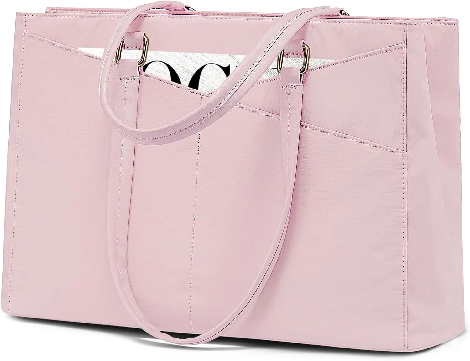 LOVEVOOK Laptop Tote Bag for Women Work, 15.6inch Work Teacher Tote Bag, Large Capacity Computer Briefcase Bags Shoulder Bag for Office Travel