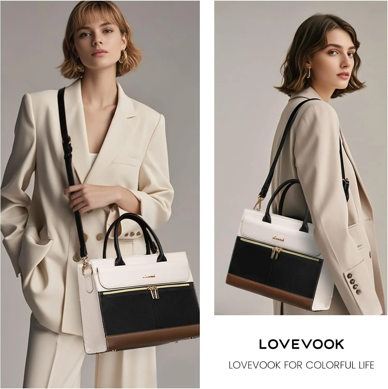 LOVEVOOK Purses and Handbags for Women,Leather Shoulder Bag Black Purse Tote,Satchel Crossbody Bags Top Handle for Ladies
