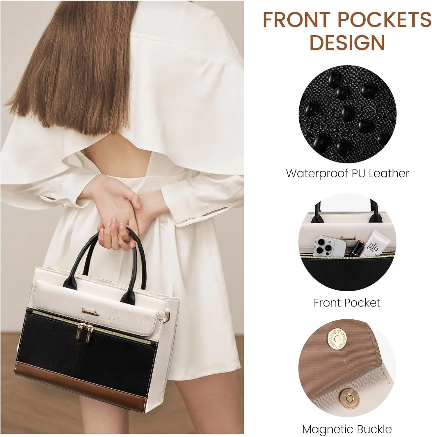 LOVEVOOK Purses and Handbags for Women,Leather Shoulder Bag Black Purse Tote,Satchel Crossbody Bags Top Handle for Ladies