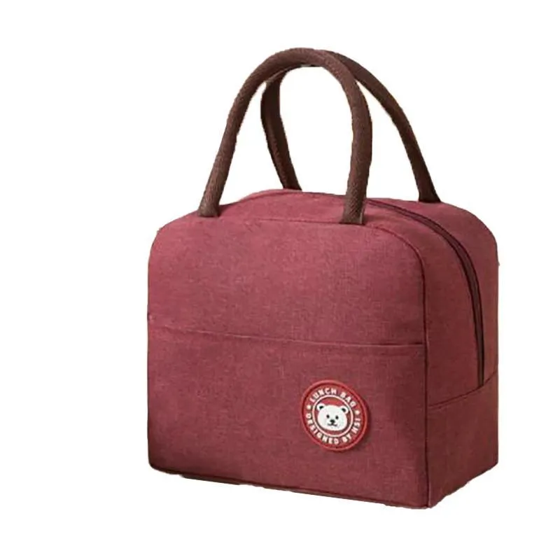 Lunch Bag Insulated Thermal Bag Carry Tote 5Styles 1PC