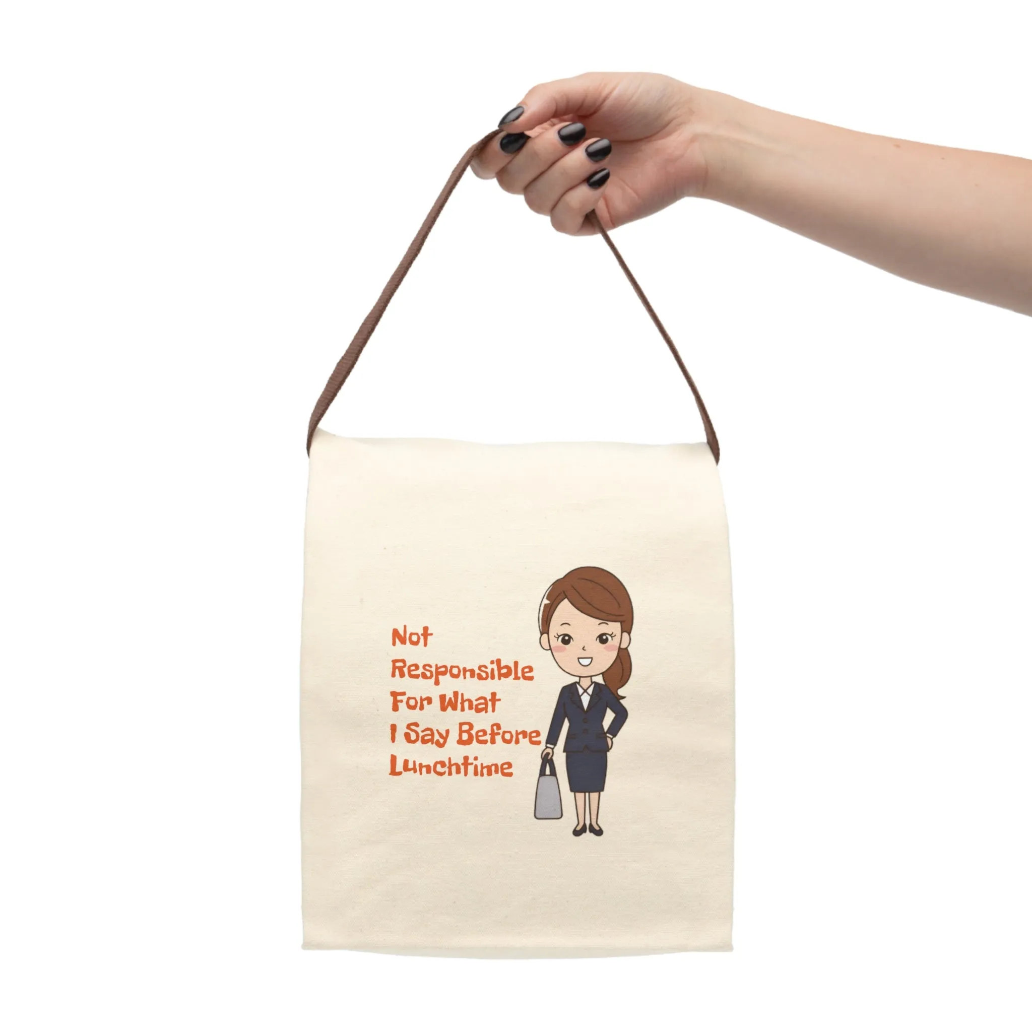 Lunchtime Humor Canvas Lunch Bag