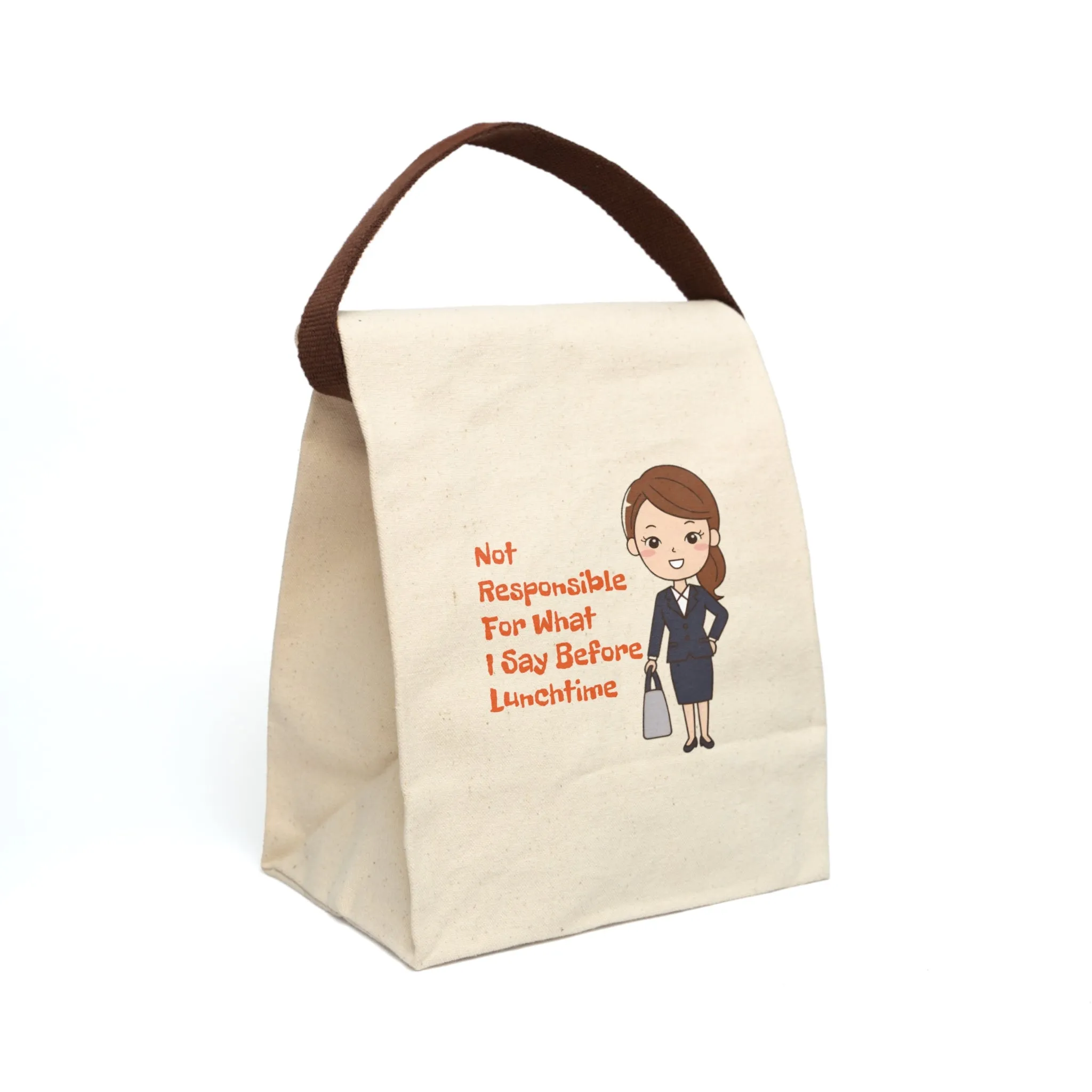 Lunchtime Humor Canvas Lunch Bag