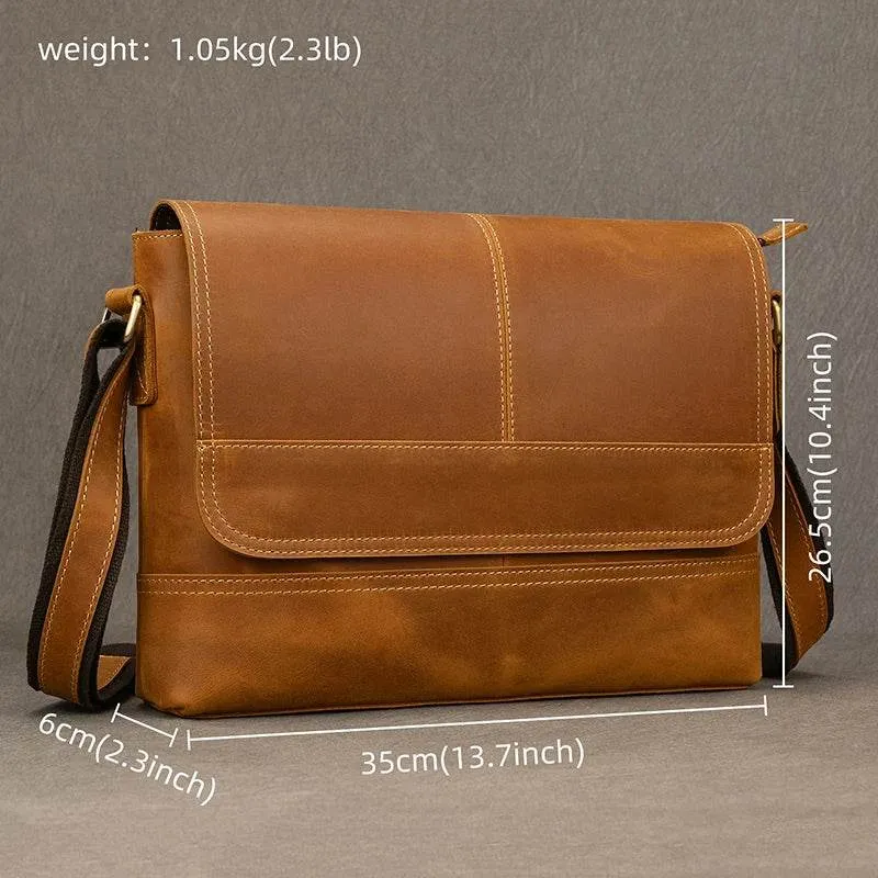 Luxury Designer Men's Messenger Bag – Genuine Leather Crossbody