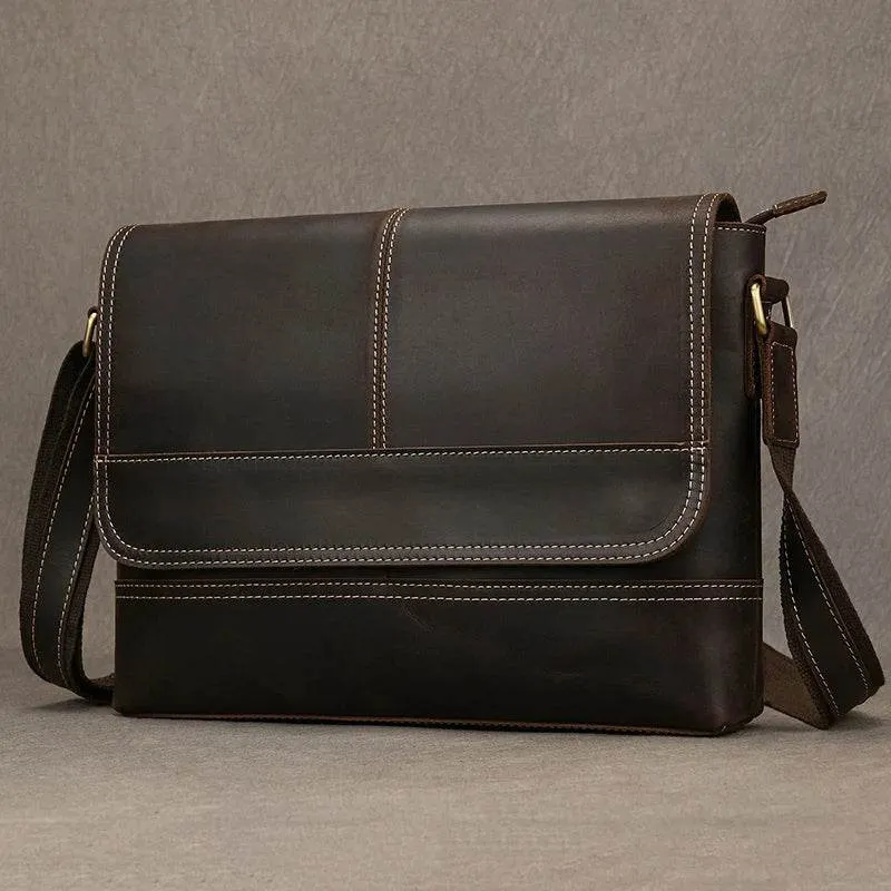 Luxury Designer Men's Messenger Bag – Genuine Leather Crossbody