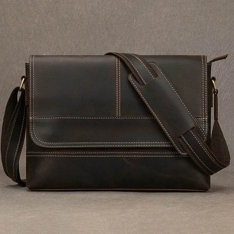 Luxury Designer Men's Messenger Bag – Genuine Leather Crossbody