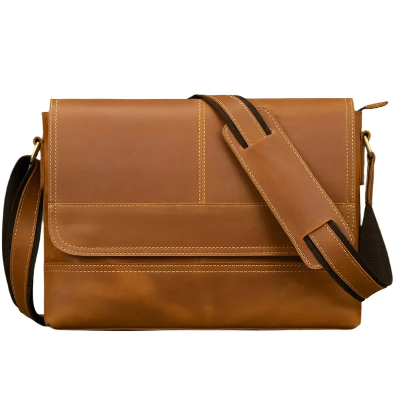 Luxury Designer Men's Messenger Bag – Genuine Leather Crossbody