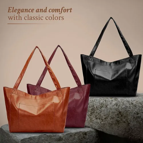 Lyrenza’s Evening Ember | Handcrafted Leather Shoulder Tote