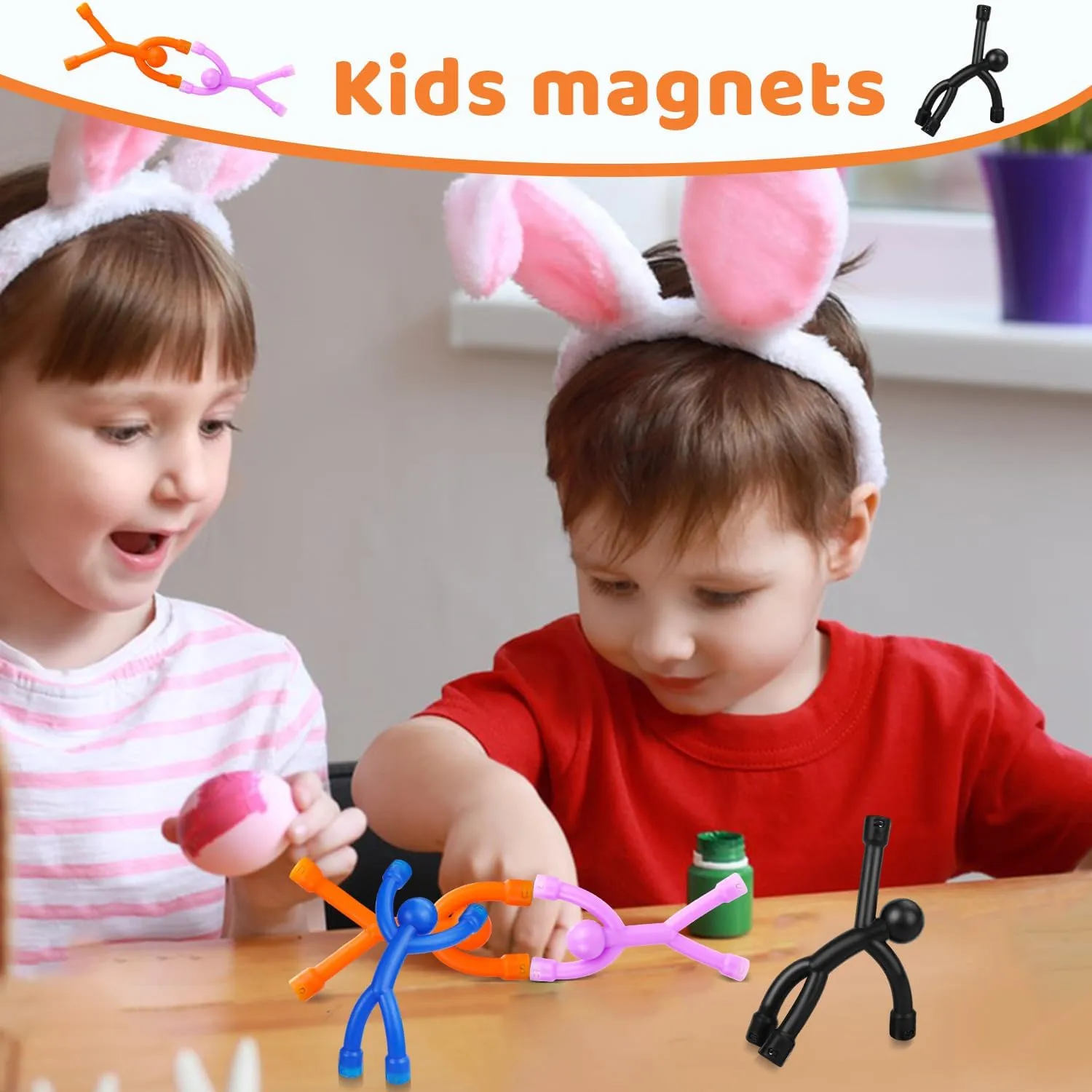 Magnetic Toys,Colourful Travel Toys,Magnetic Men,Magnetic People,Fridge Magnets,Magnets for Kids,Whiteboard,Easter,Refrigerator,Office - 30Pack