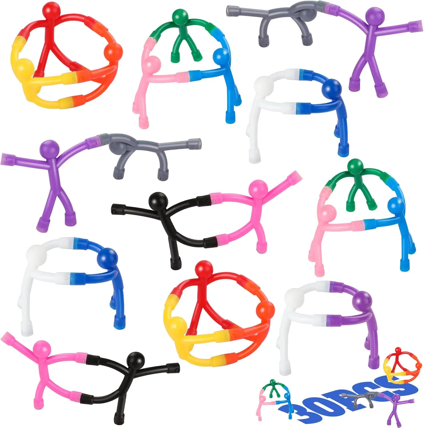 Magnetic Toys,Colourful Travel Toys,Magnetic Men,Magnetic People,Fridge Magnets,Magnets for Kids,Whiteboard,Easter,Refrigerator,Office - 30Pack