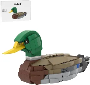 Mallard Building Block Model for Adults, Mini Birds Bricks, MOC-199926, Micro Block Building Set, Gift for 16 (301PCS)