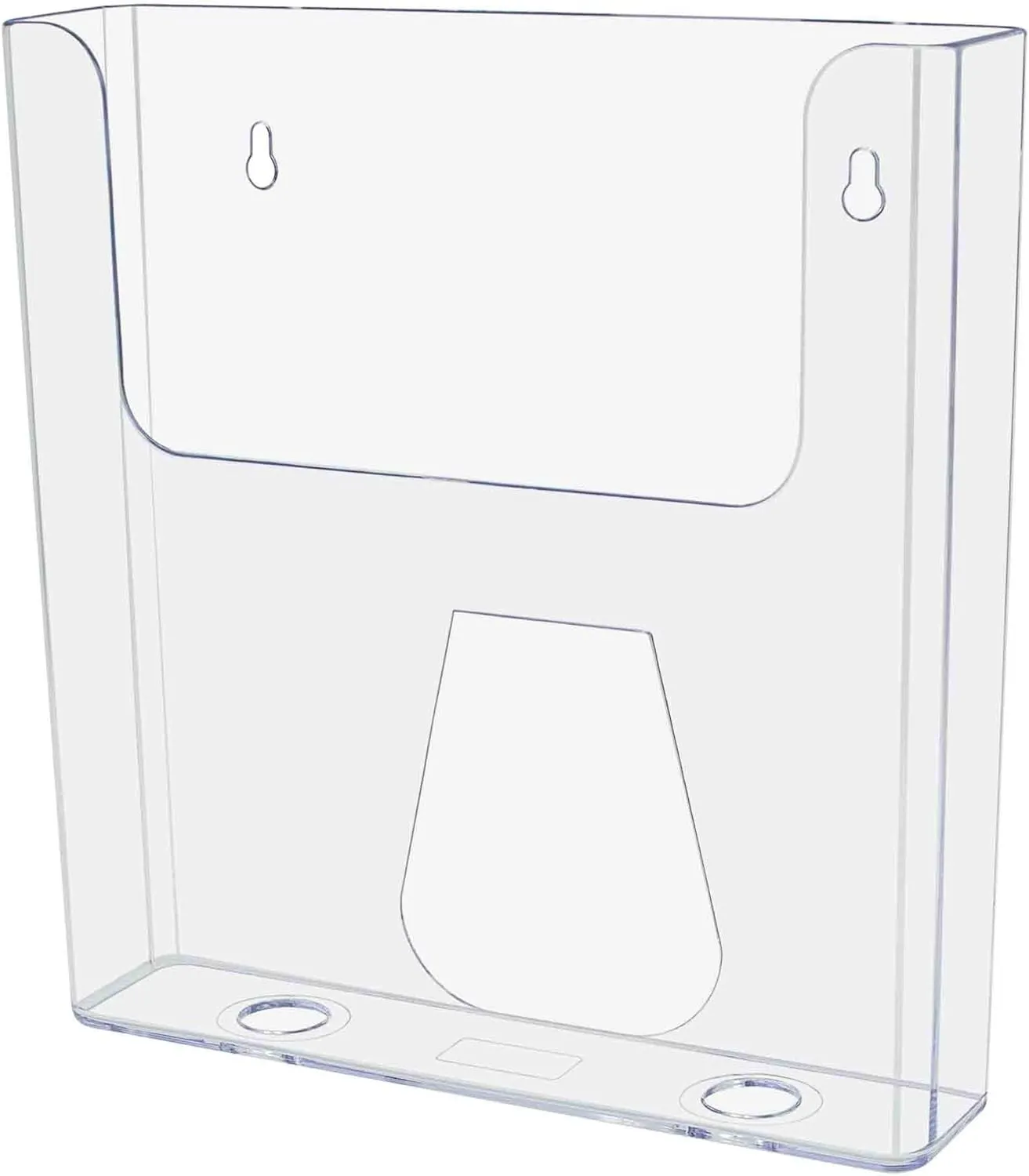 Marketing Holders 4 Pack 8.5" Wide Brochure Magazine Holder Clear Acrylic Single Pocket Catalog Display Rack with Hanging Hardware