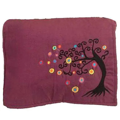 Maroon Handmade Boho Cross Body Messenger Bag with Himalayan Tree