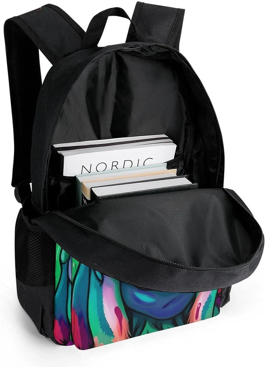 Men & Women Lightweight Sausage Dog Dachshund Art Casual Daypack Large Capacity Bookbag With Adjustable Shoulder Straps for Gym Business Bicycle