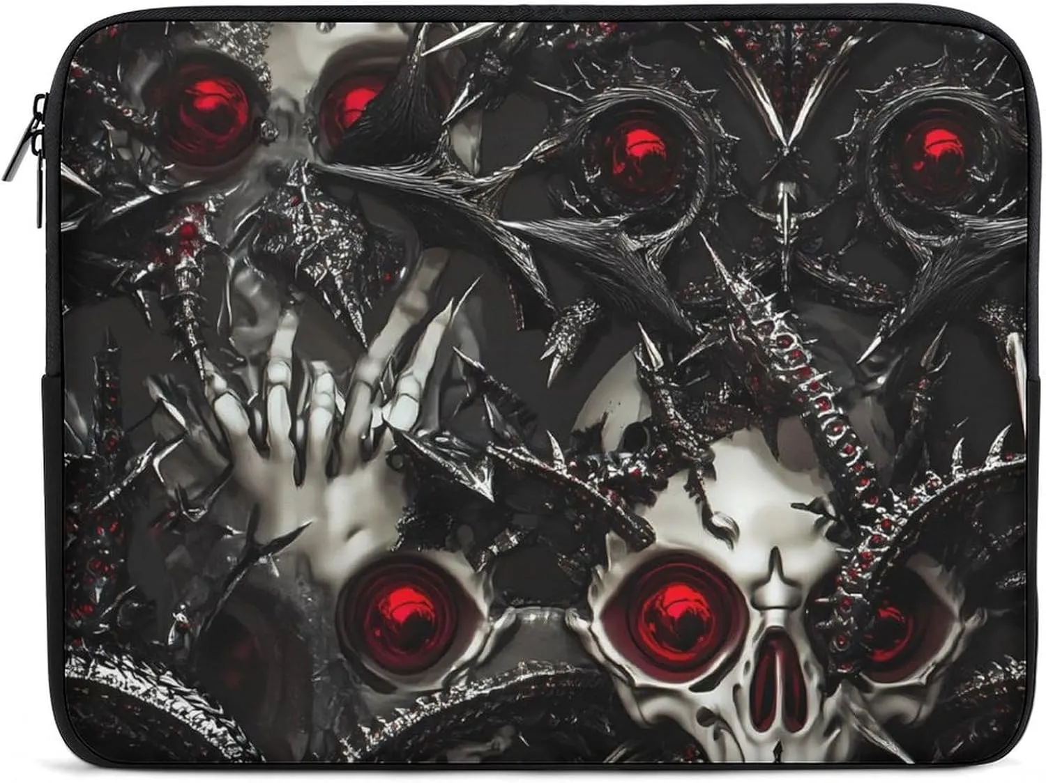 Metal Skull Death Thorns Fashion Laptop Sleeve Bag Computer Carrying Case for Business Office Travel