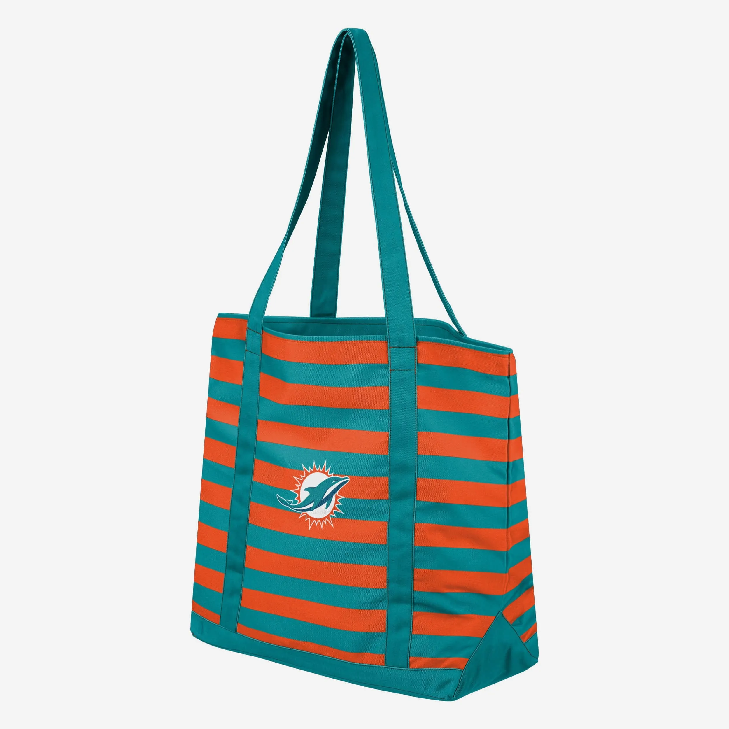 Miami Dolphins Team Stripe Canvas Tote Bag