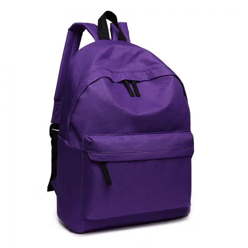 Miss Lulu Large Plain Unisex Backpack