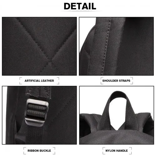 Miss Lulu Large Plain Unisex Backpack