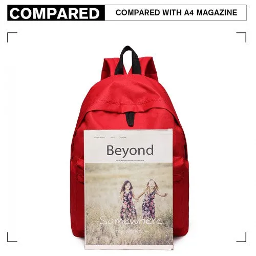 Miss Lulu Large Plain Unisex Backpack