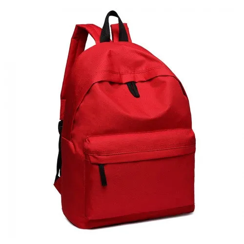 Miss Lulu Large Plain Unisex Backpack