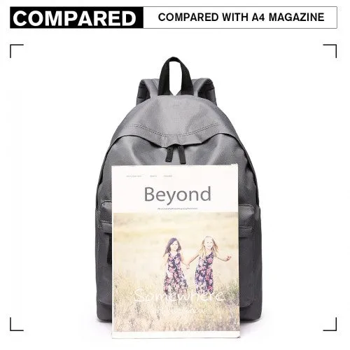Miss Lulu Large Plain Unisex Backpack