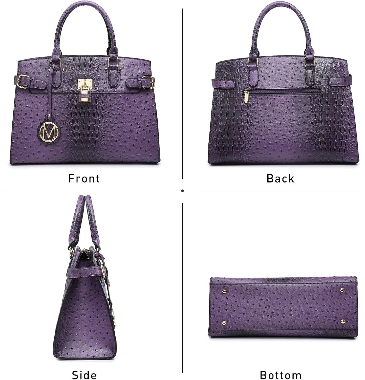 MKP Women Fashion Satchel Handbags and Purses Ladies Top Handle Tote Work Shoulder Bags with Matching Wristlet Wallet