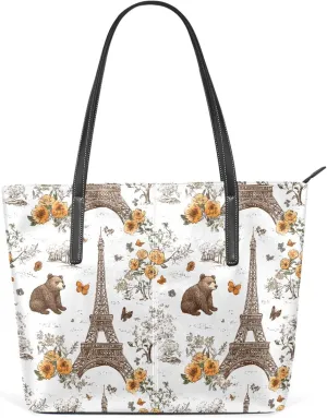 MNSRUU Tote Bag Pumpkin Rose Purses and Handbags