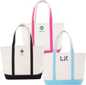 Monogrammed Tote Bags - beach bag, pool bag, summer tote bag, personalized tote bag, personalized canvas tote, sports bag