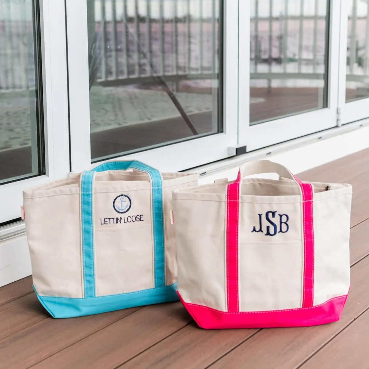 Monogrammed Tote Bags - beach bag, pool bag, summer tote bag, personalized tote bag, personalized canvas tote, sports bag