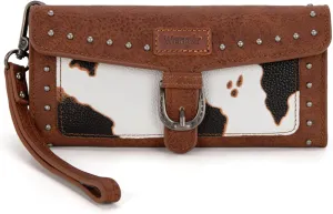 Montana West X Wrangler Womens Wallet Western Wristlet for Women Large Rfid Wallet With Detachable Credit Card Holder