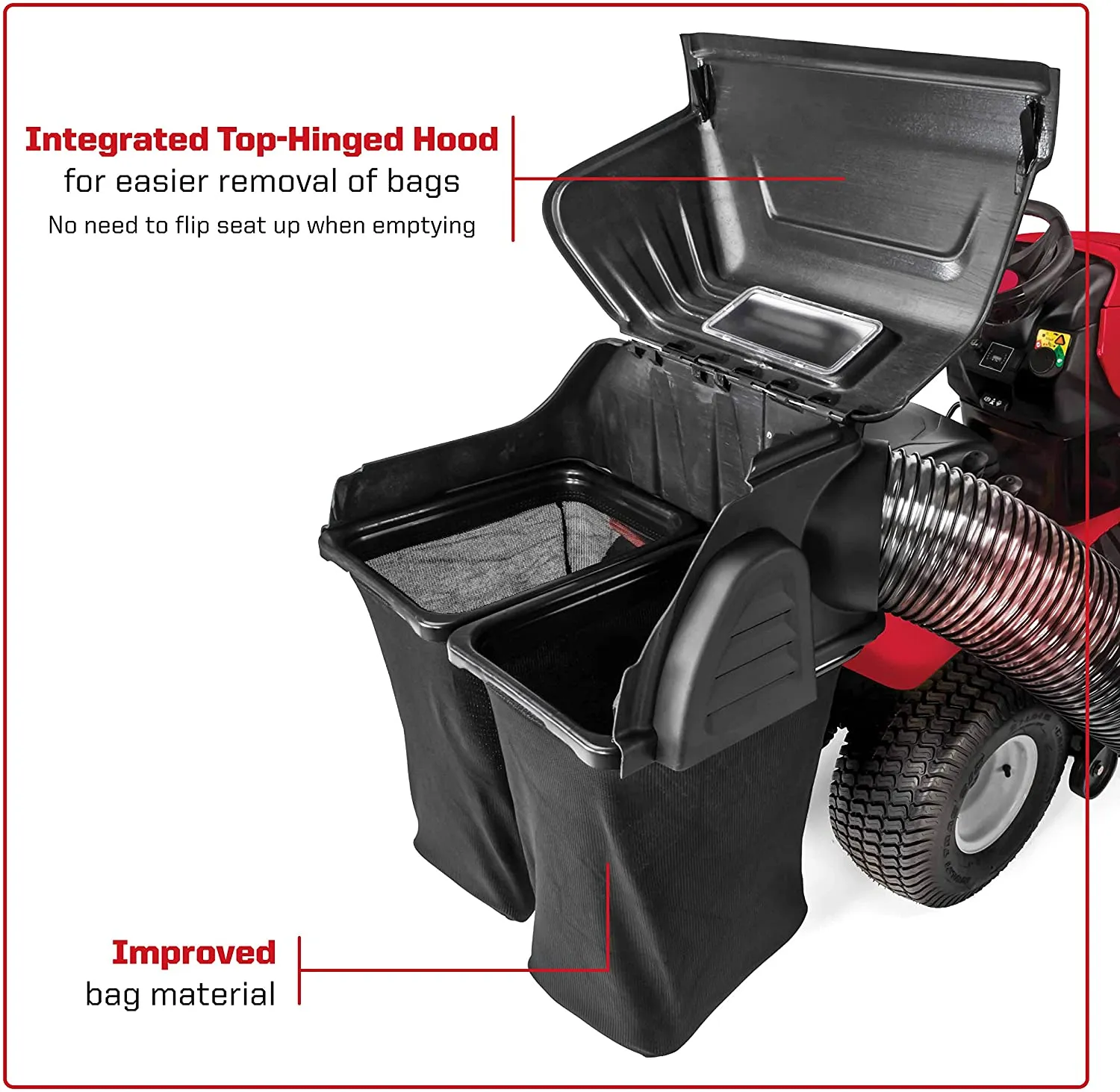 MTD Genuine Parts (19A30031OEM) Double Bagger for Riding Lawn Mowers-42-Inch and 46-Inch (2010 and After) Fits Various Troy-Bilt, Cub Cadet, CRAFTSMAN, and Other Top Models, Gray