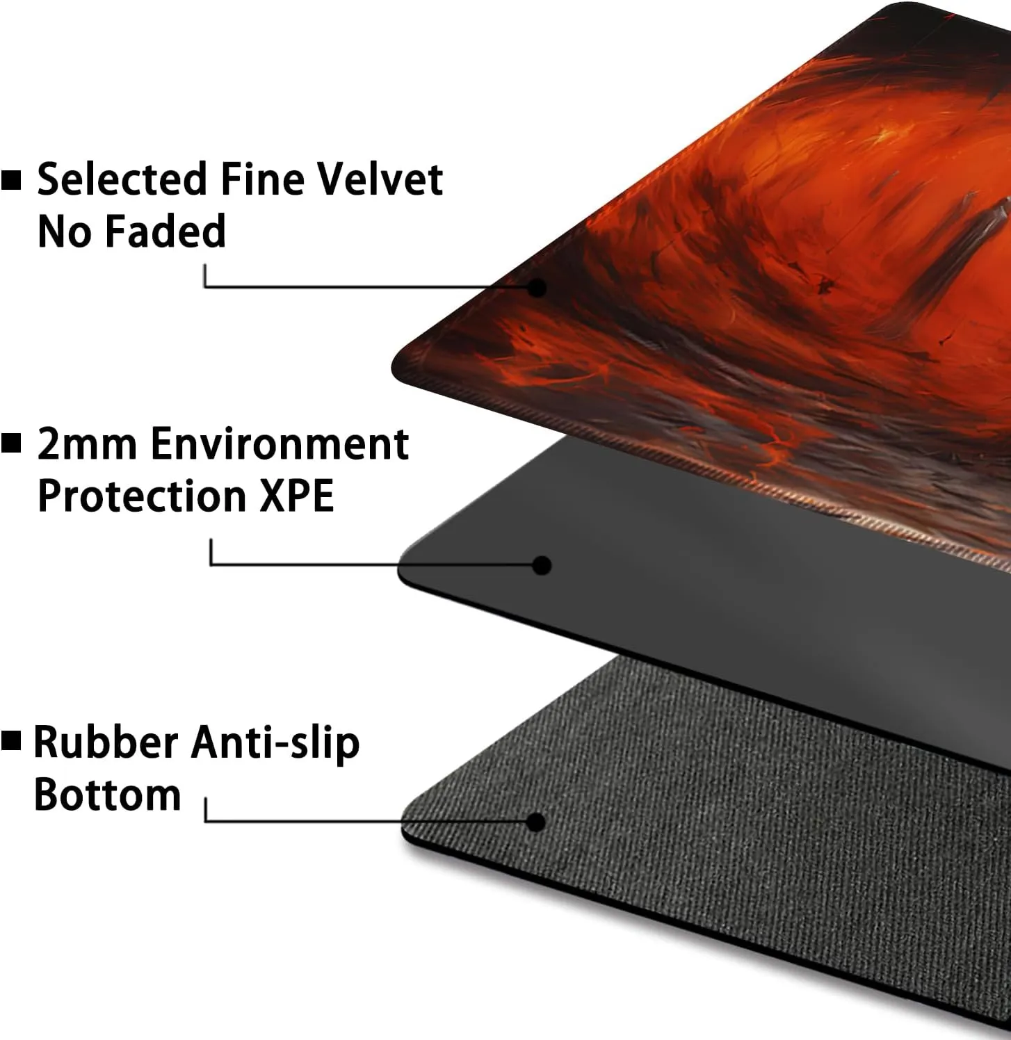 MTG Playmat with Free Storage Bags MTG Game Mat 24 x 14 inches, TCG and Board Game Mat for Cards,Mousepad Desk Mats (Fire 1-Regular)