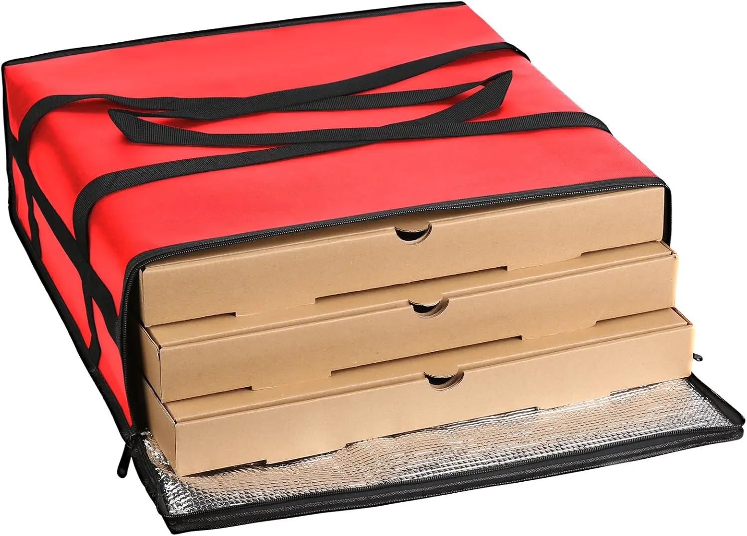 musbus Pizza Carrier Insulated Bags Large for Deliveries, Insulated Pizza Carrier Delivery Bag 20x20 Food Bag for Personal and Professional Use