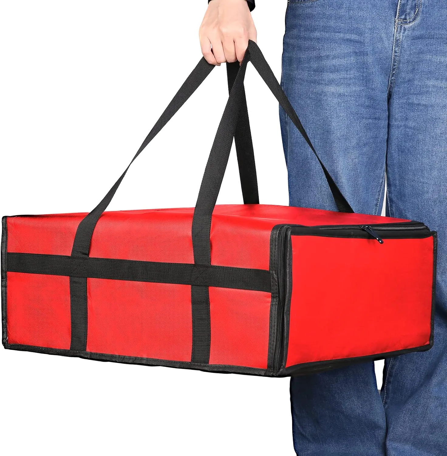 musbus Pizza Carrier Insulated Bags Large for Deliveries, Insulated Pizza Carrier Delivery Bag 20x20 Food Bag for Personal and Professional Use