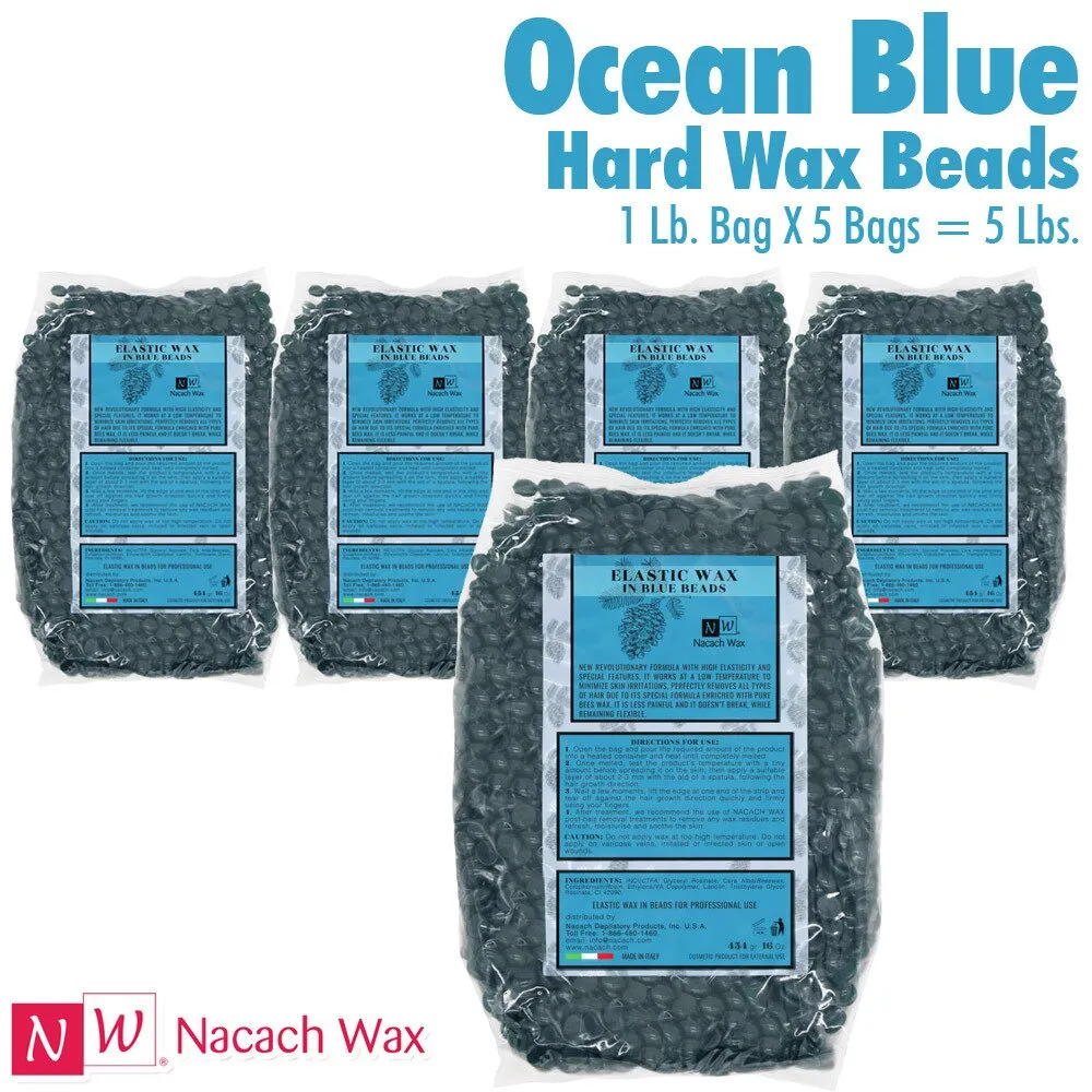 Nacach Wax - Ocean Blue Hard Wax Beads / 5 Lbs.