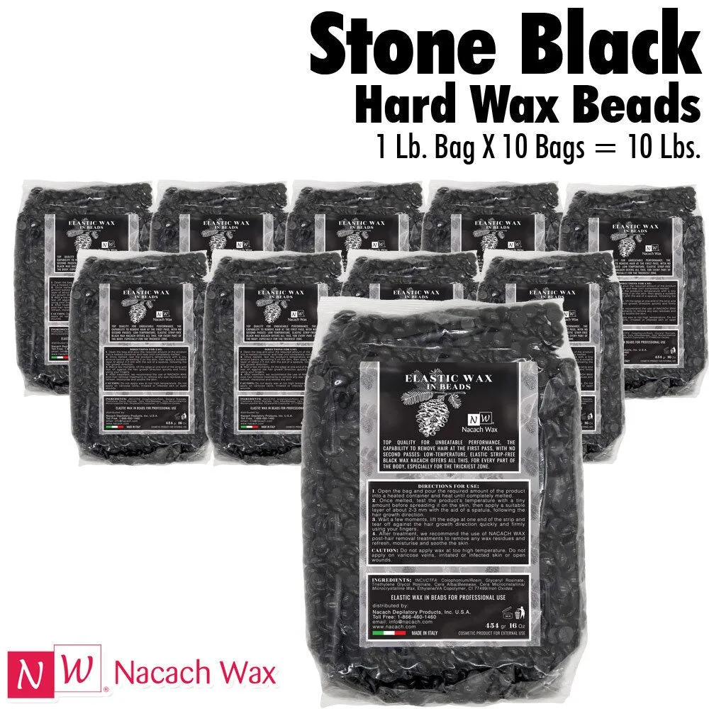 Nacach Wax - Stone Black Hard Wax Beads / 10 Lbs.