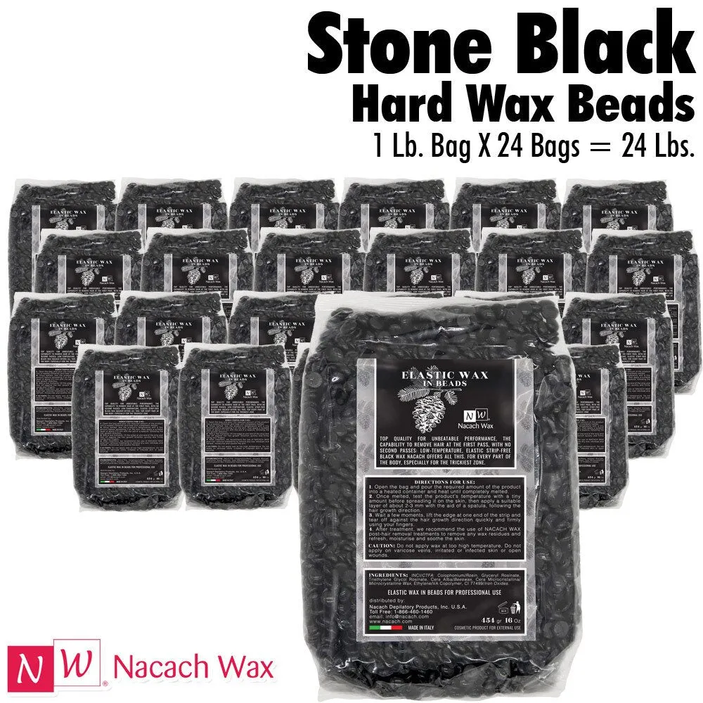Nacach Wax - Stone Black Hard Wax Beads / 24 Lbs.