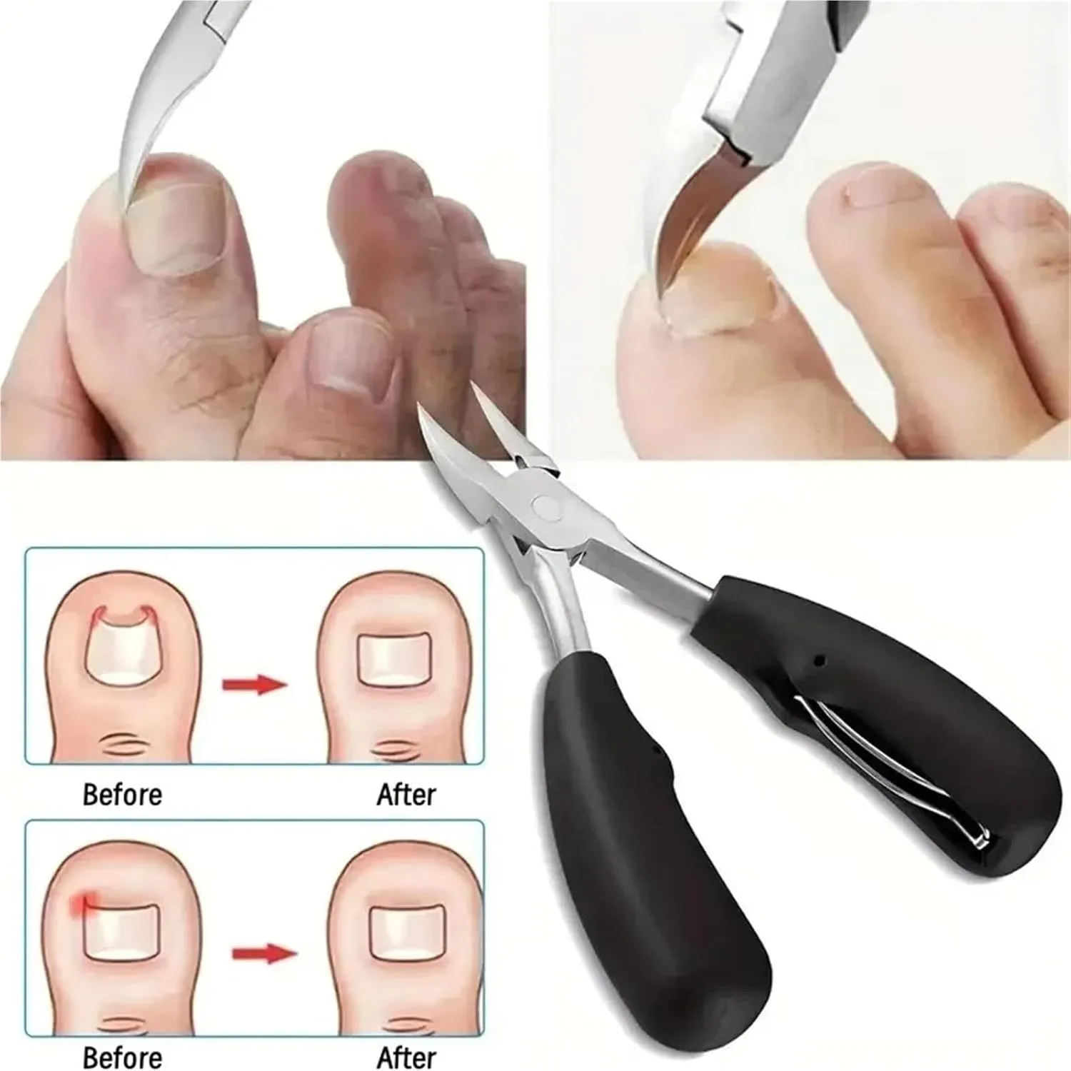 Nail Clippers Professional Hawkbill Nail Clippers with Nail Pick Trimmer(Blue set)