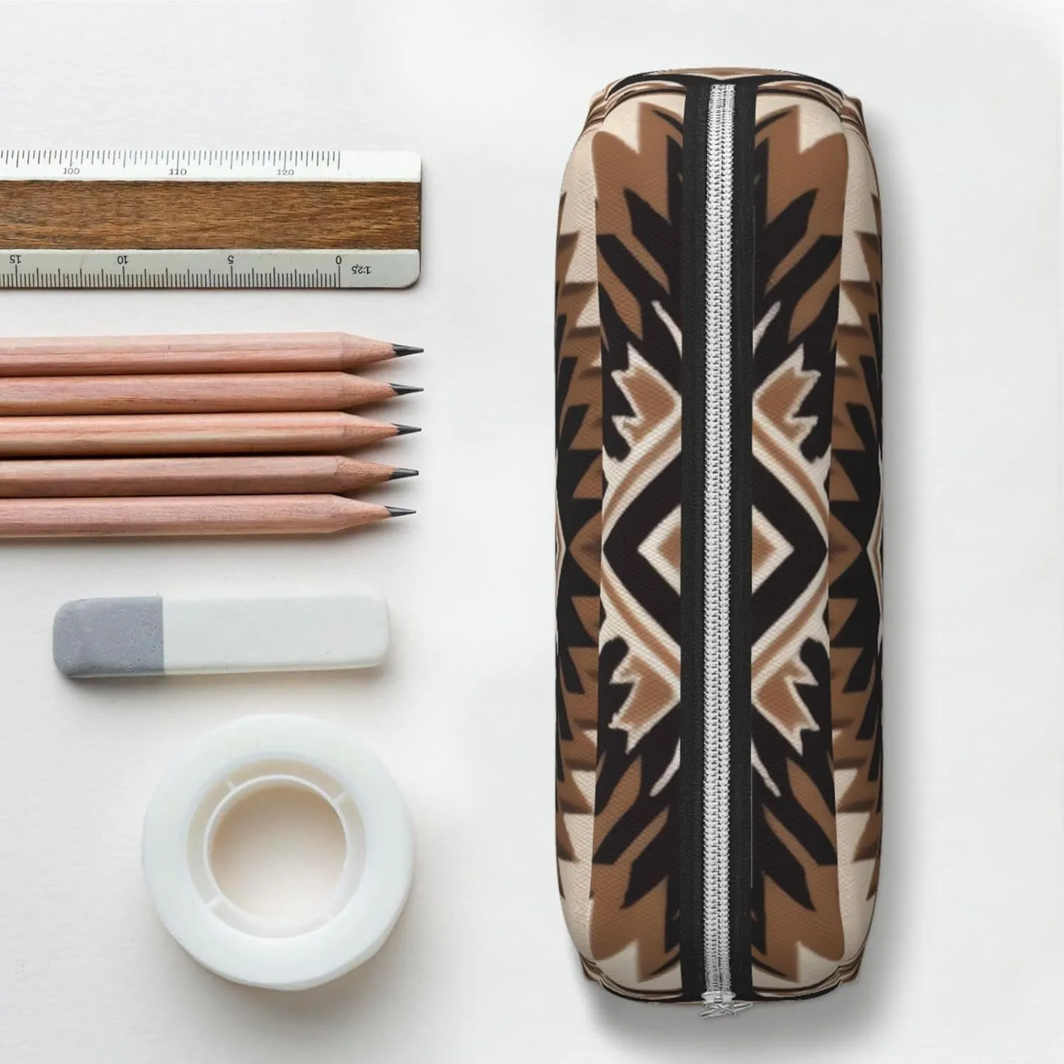 Native American Makeup Bag Travel Cosmetic Bag for Women Men Pencil Case Zipper Toiletry Bag Purse