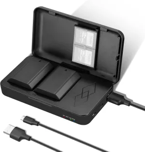 NEEWER 2280mAh NP-FZ100 Replacement Battery 2 Pack with USB Dual Channel Charger Kit, Compatible with Sony ZV-E10II A9III A7CII ZV-E1 A7III A7IV FX3 FX30 A6700 A1 A7C A7CR A7RIV A7RV A7SIII A9II