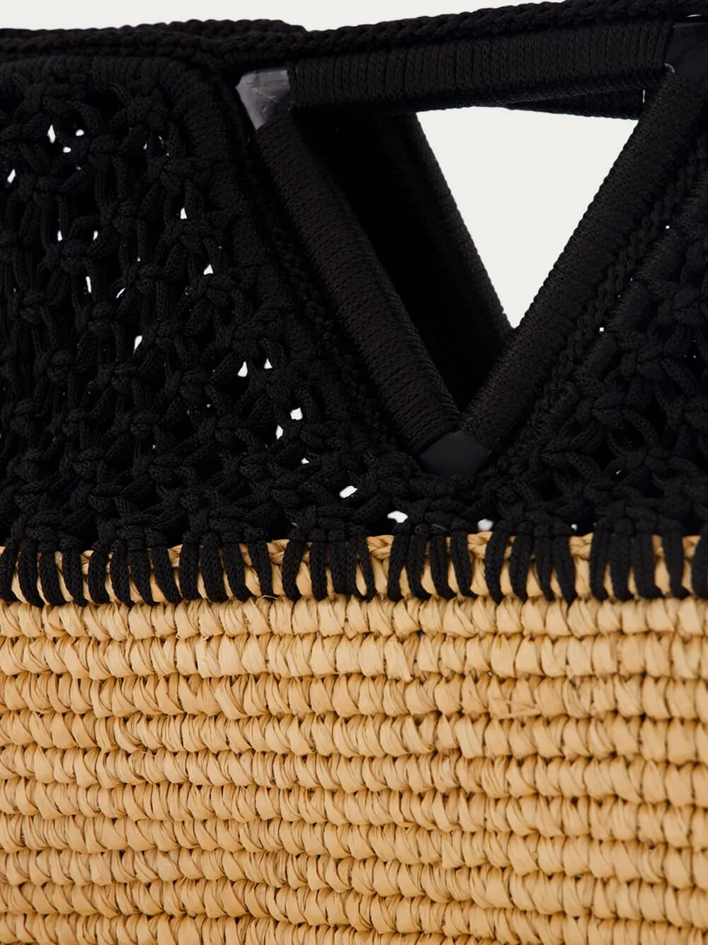 Netted Beach Basket Bag