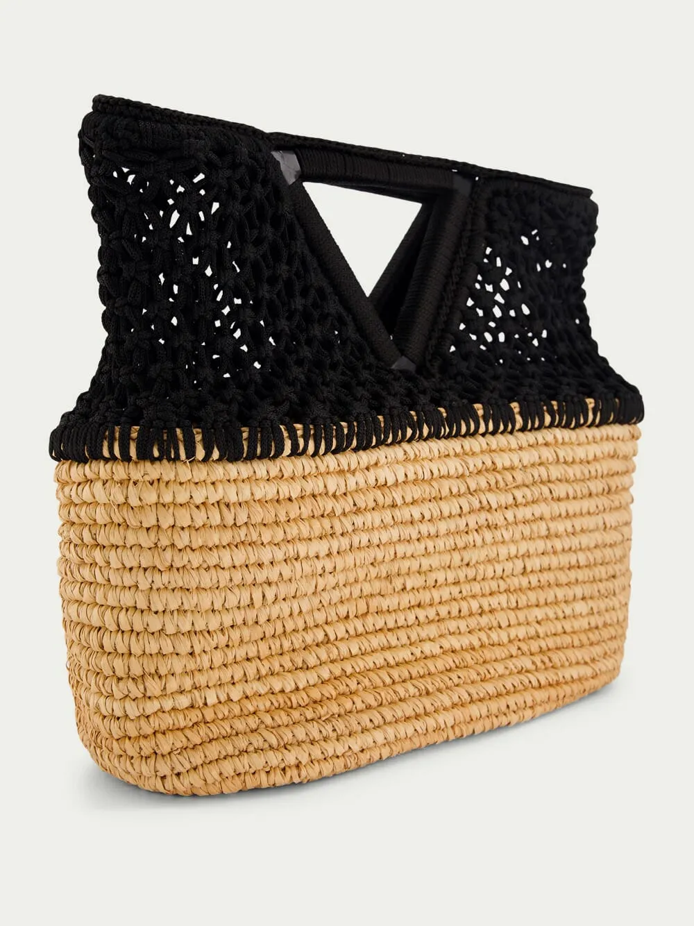 Netted Beach Basket Bag