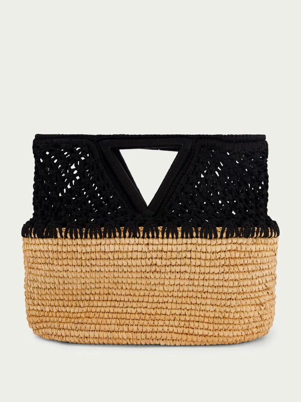 Netted Beach Basket Bag