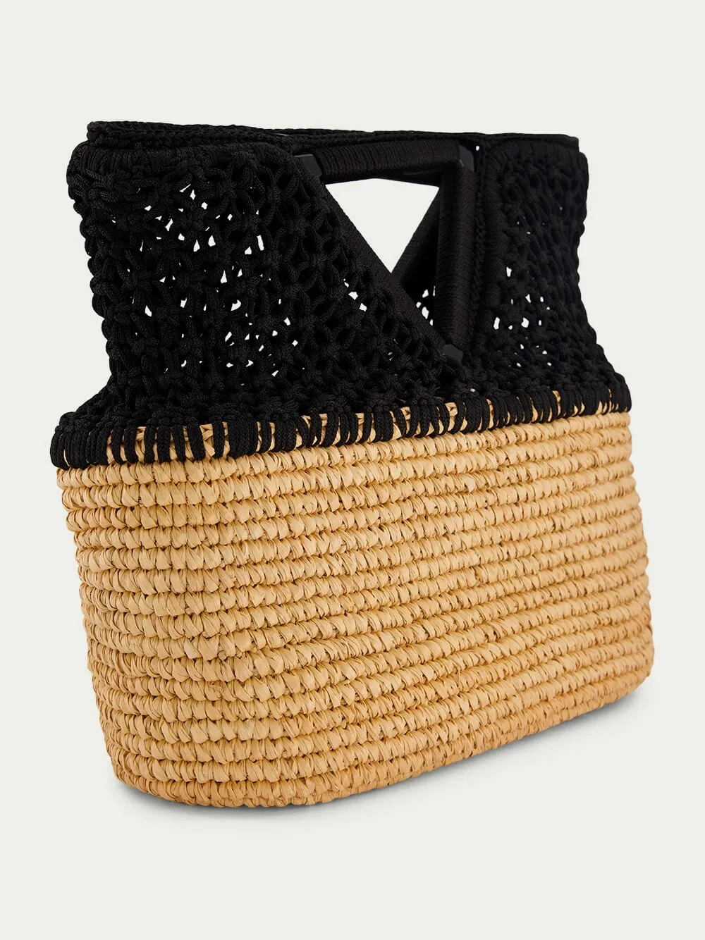 Netted Beach Basket Bag