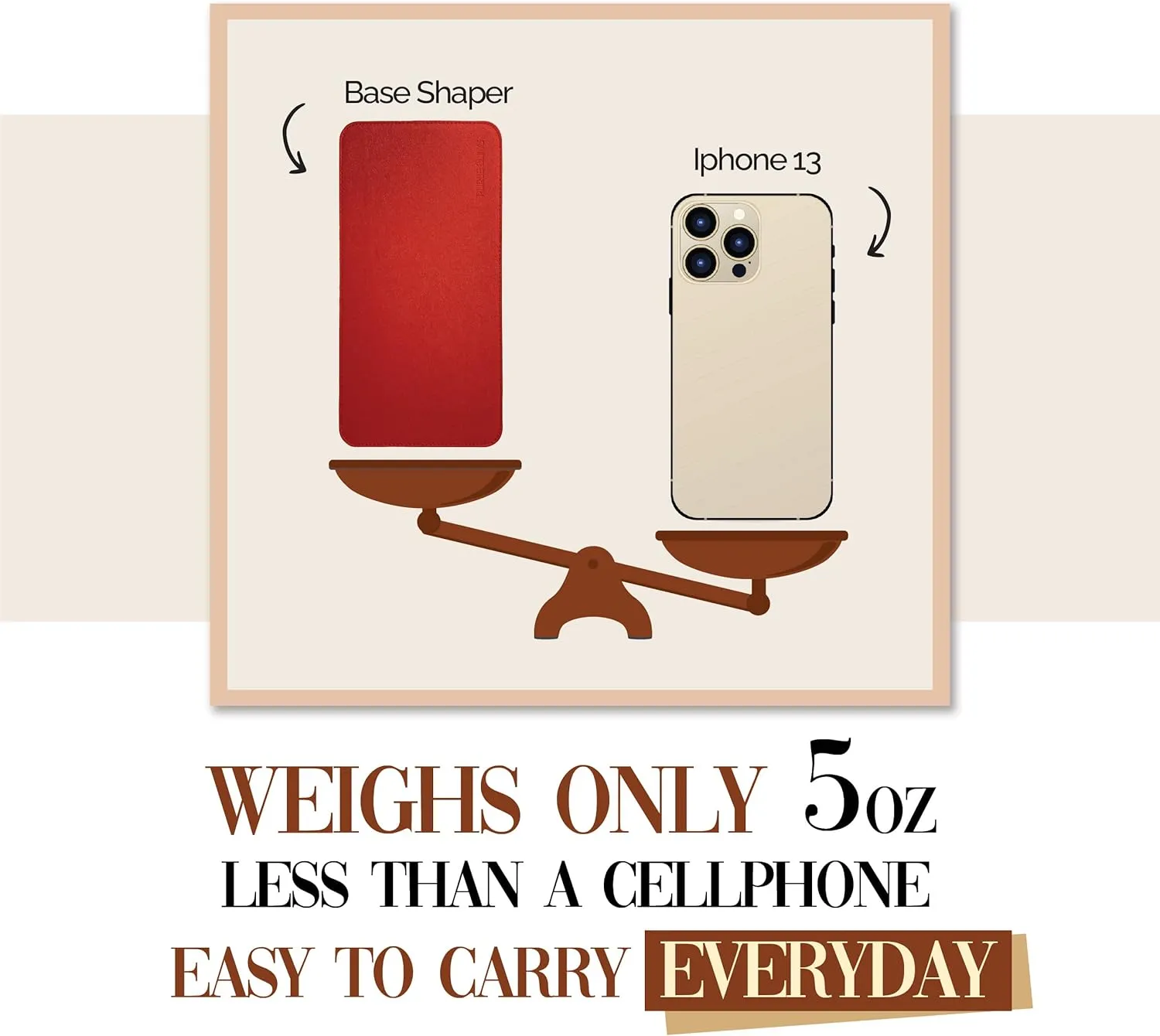 Neverfull GM Base Shaper, Bag Shaper for LV Never full Bags and other LV Totes, Vegan Leather (Brown, GM)